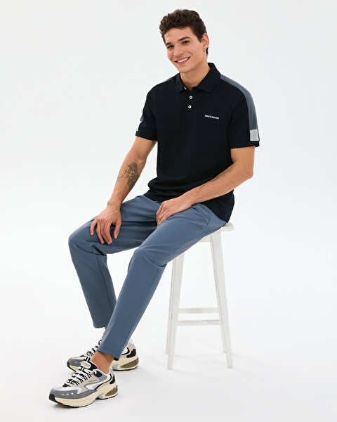 Skechers M Color Block Detail Polo Erkek Siyah Polo Yaka Tshirt S221047-3817-4