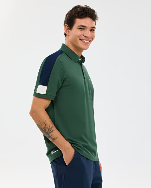 Skechers M Color Block Detail Polo Erkek Haki Polo Yaka Tshirt S221047-4255-1