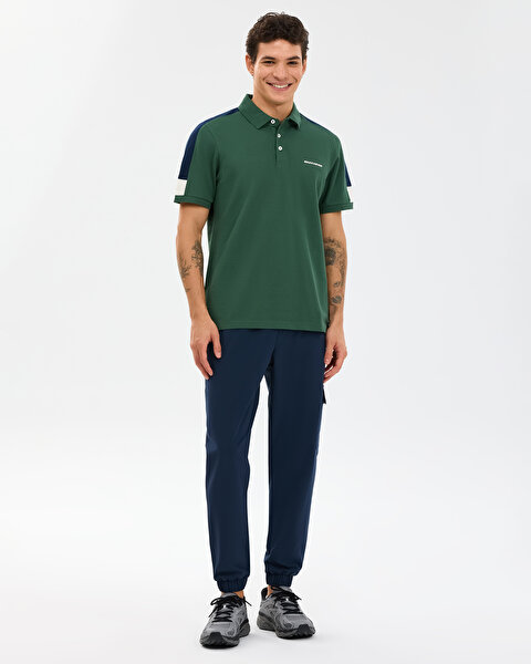 Skechers M Color Block Detail Polo Erkek Haki Polo Yaka Tshirt S221047-4255-3