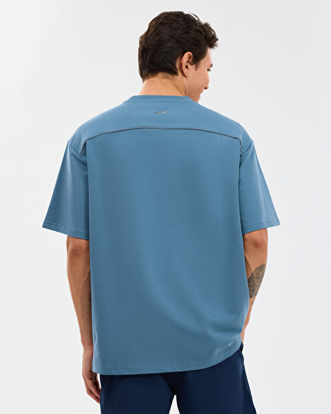 Skechers M Graphic Tee Reflect Logo Oversize T-shirt Erkek Lacivert Tshirt S231094-0558-2