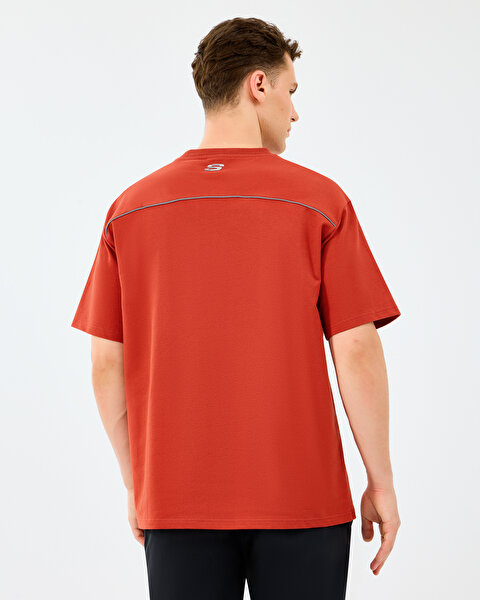 Skechers M Graphic Tee Reflect Logo Oversize T-shirt Erkek Kırmızı Tshirt S231094-3912-3