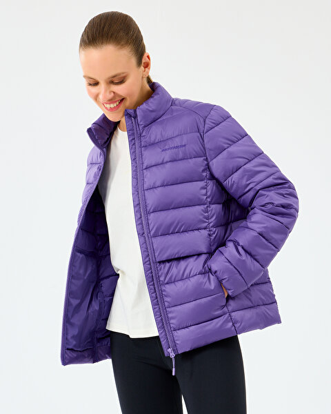 Skechers W Essential Outerwear Padded Jacket Kadın Mor Mont S231240-0277-2