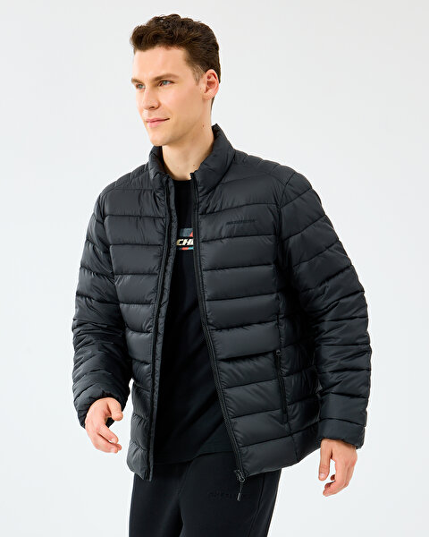 Skechers M Essential Outerwear Padded Jacket Erkek Siyah Mont S231242-3817-2