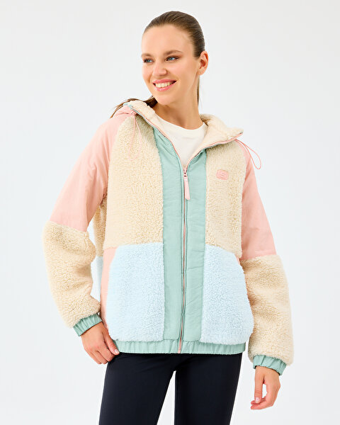 Skechers W Outdoor Fleece Full Zip Sherpa Kadın Pembe Mont S232311-590