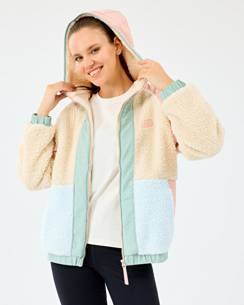 Skechers W Outdoor Fleece Full Zip Sherpa Kadın Pembe Mont S232311-590-2