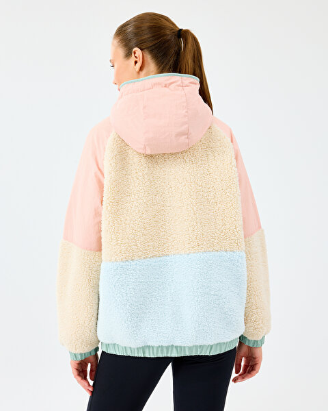 Skechers W Outdoor Fleece Full Zip Sherpa Kadın Pembe Mont S232311-590-3