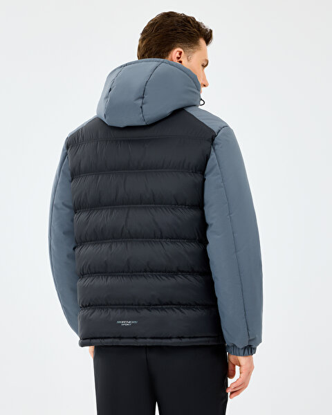 Skechers M Padded Jacket Erkek Gri Mont S242033-3998-1