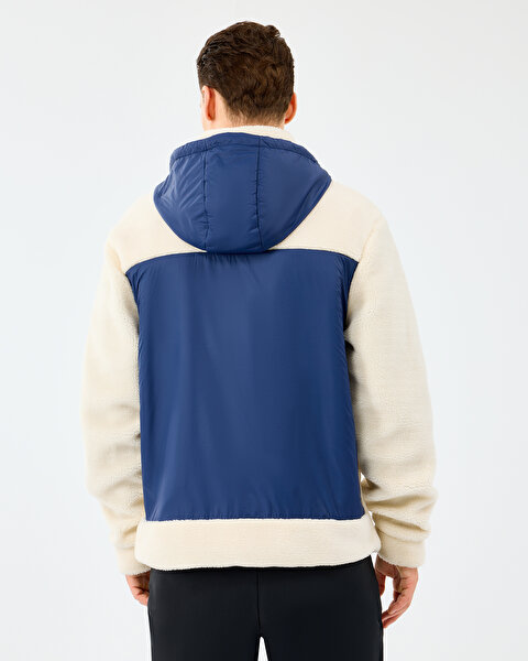 Skechers M Outdoor Fleece Full Zip Sherpa Erkek Beyaz Mont S242039-102-3