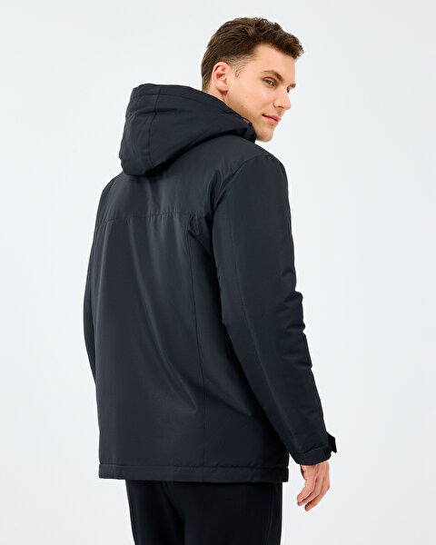 Skechers M Coated Jacket Erkek Siyah Mont S242046-3817-5