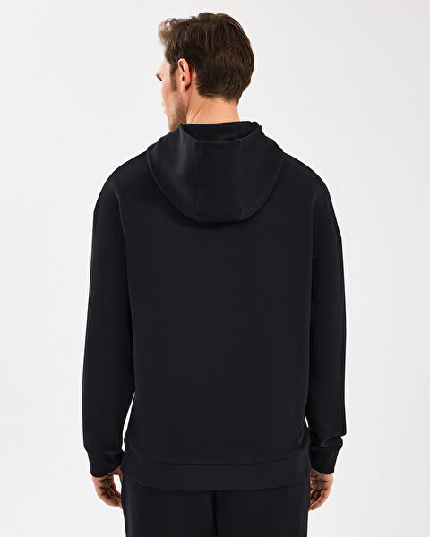 Skechers M Essential Hoodie Sweatshirt Erkek Siyah Sweatshirt S242110-001-4