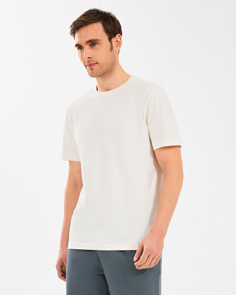 Skechers M Essential T-shirt Erkek Beyaz Tshirt S2510017-102-1