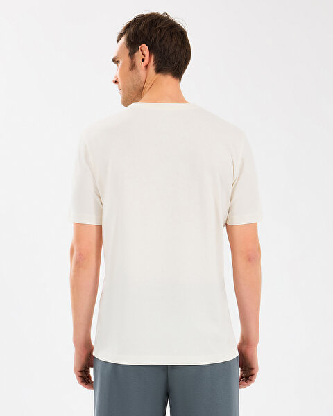 Skechers M Essential T-shirt Erkek Beyaz Tshirt S2510017-102-3