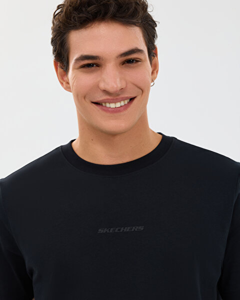 Skechers M Essential T-shirt Erkek Siyah Tshirt S2510017-3817-4