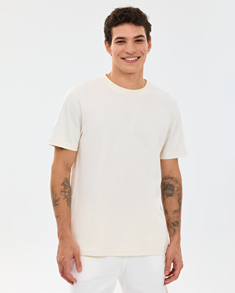 M Essential T-shirt Erkek Beyaz Tshirt S2510017-3855