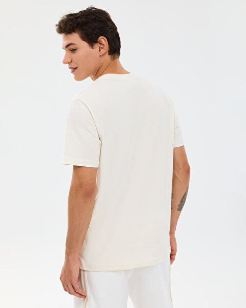 Skechers M Essential T-shirt Erkek Beyaz Tshirt S2510017-3855-1