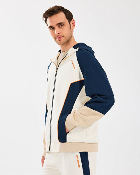 M Diagonel Lw Fleece Fullzip Hoodie Sweatshirt S2510027-102_1