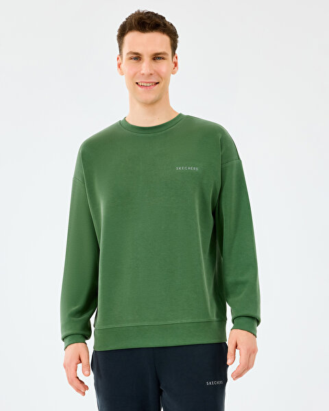 M Loose Crewneck Sweatshirt Erkek Haki Sweatshirt S2510041-4255