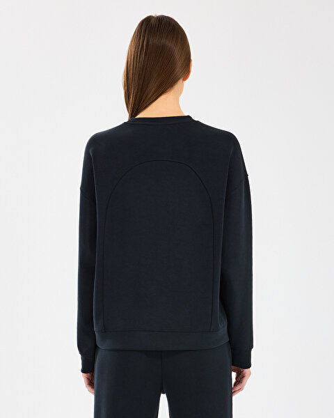 Skechers W Lounge Loose Crew Neck Sweatshirt Kadın Siyah Sweatshirt S2510052-001-3