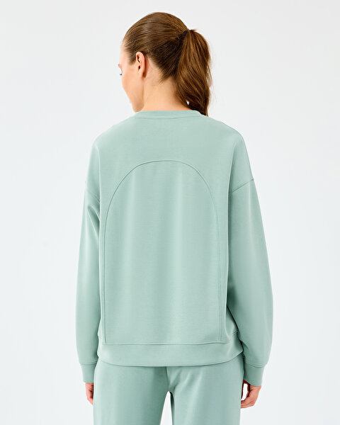 Skechers W Lounge Loose Crew Neck Sweatshirt Kadın Yeşil Sweatshirt S2510052-3869-2