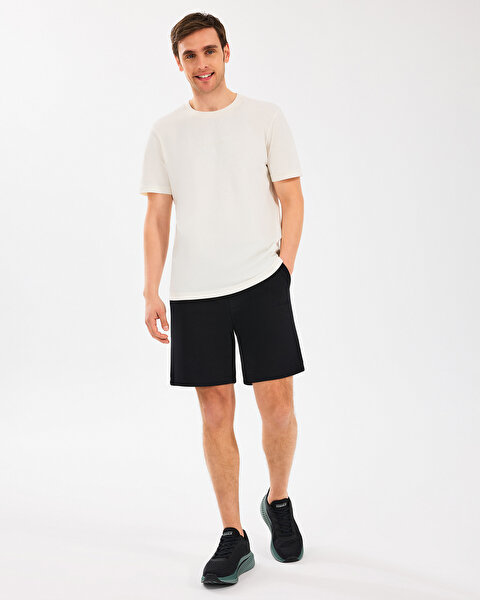 Skechers M Essential Sweatshort Erkek Siyah Şort S2510064-001-2