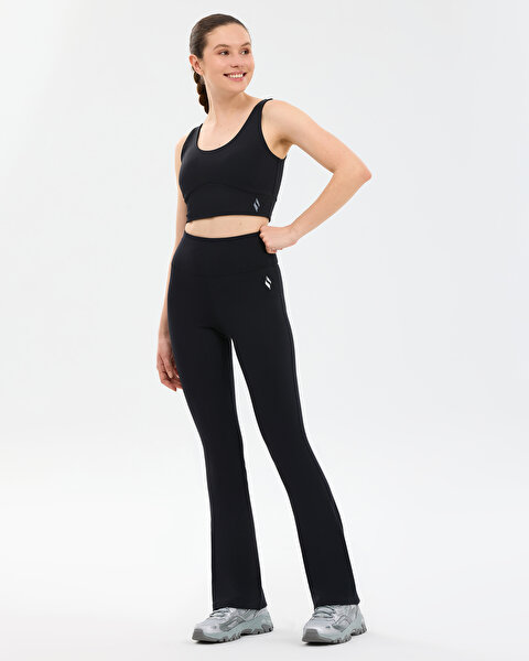 Skechers W Basic Flare Legging Kadın Siyah Tayt S2510201-3817-4