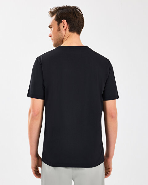 Skechers M Sorona Regular T-shirt Erkek Siyah Tshirt S2510210-001-4