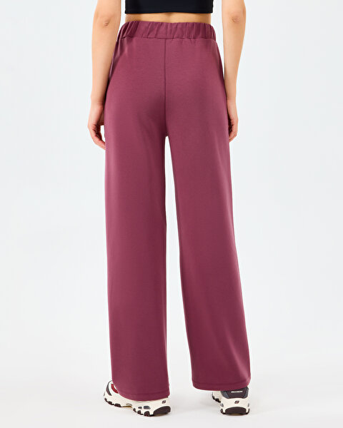 Skechers W Lounge Loose Wide Leg Sweatpant Kadın Bordo Eşofman Altı S2520013-3877-1