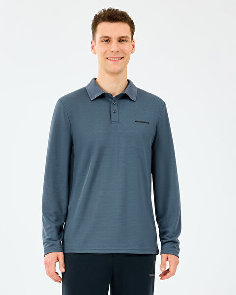 Skechers M Long Slv Polo