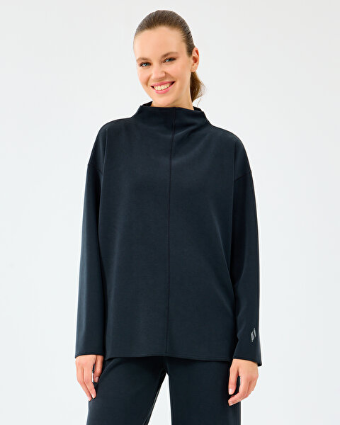 Skechers W Softlux Turtleneck Asymmetric Sweatshirt