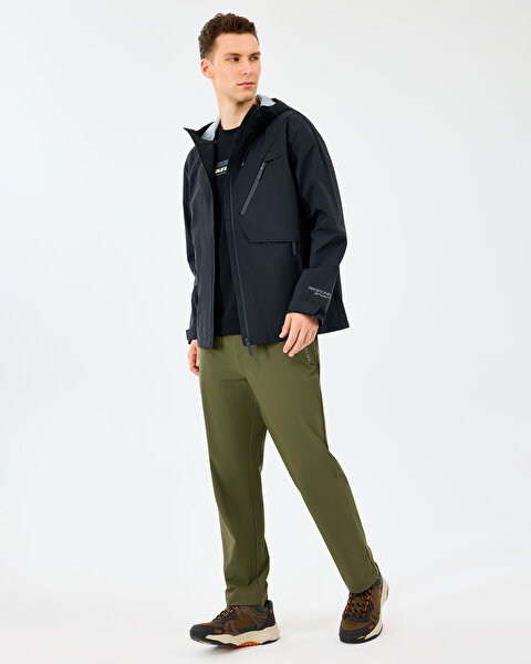 Skechers M Coated Jacket Erkek Siyah Mont S2520134-3817-7