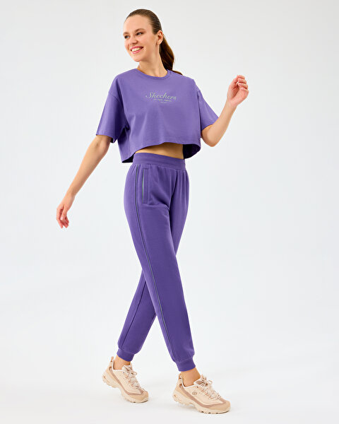 Skechers W Jogger Sweatpant Kadın Mor Eşofman Altı S2520231-0277-3