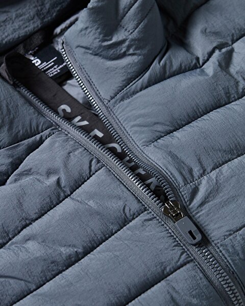 Skechers M Essential Outerwear Puffer Jacket Erkek Gri Mont S2520277-3998-2