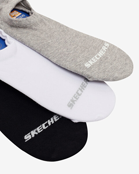 Skechers 3'Lü Paket Essential Bileksiz  Çorap Unisex Siyah-beyaz-gri Çorap S2520314-3474-2