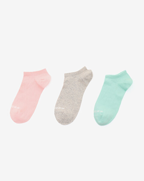 3'Lü Paket Essential Bilekli Çorap Unisex Yeşil-pembe-gri Çorap S2520315-3706