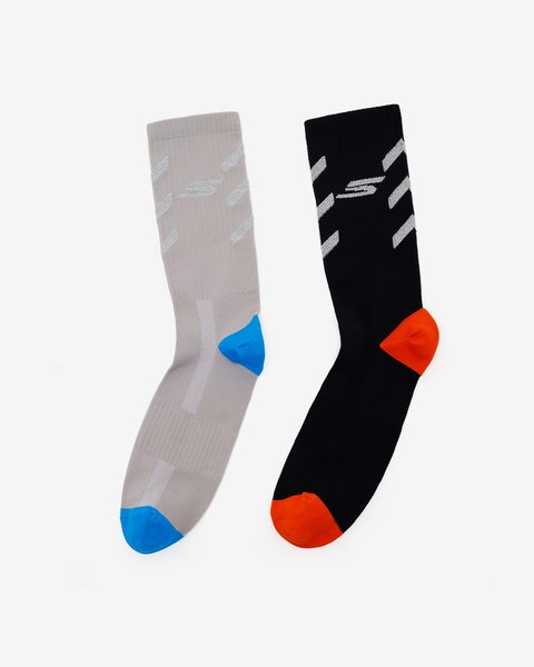 3'Lü Paket Performance Reflective Uzun Çorap Unisex Siyah-gri S2520326-3706