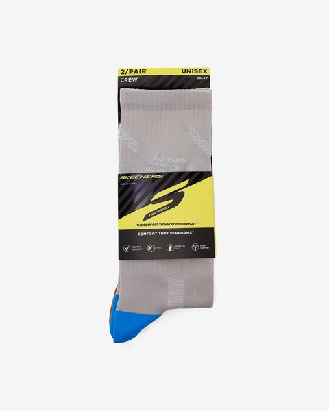 Skechers 3'Lü Paket Performance Reflective Uzun Çorap Unisex Siyah-gri  S2520326-3706-3