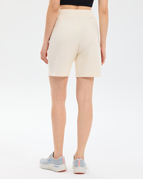 Skechers W Essential 5 Inch Sweat Short Sweat Short Kadın Beyaz Şort S2610001-3855-3