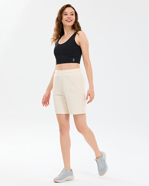 Skechers W Essential 5 Inch Sweat Short Sweat Short Kadın Beyaz Şort S2610001-3855-4