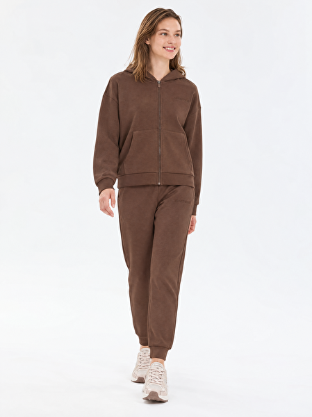 Skechers Skech Sweats  Essential Jogger Sweatpant Kadın Kahverengi Eşofman Altı S2610002-2070-1