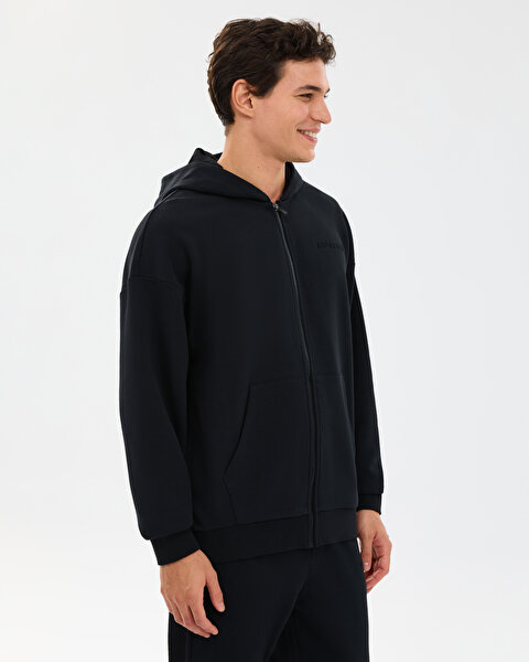 Skechers M Essential Full Zip Hoodie Sweatshirt Erkek Siyah Sweatshirt S2610014-3817-2