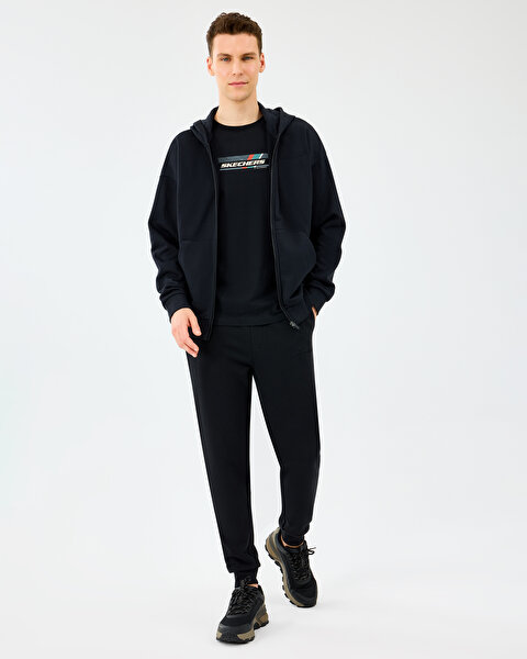 Skechers M Essential Full Zip Hoodie Sweatshirt Erkek Siyah Sweatshirt S2610014-3817-2
