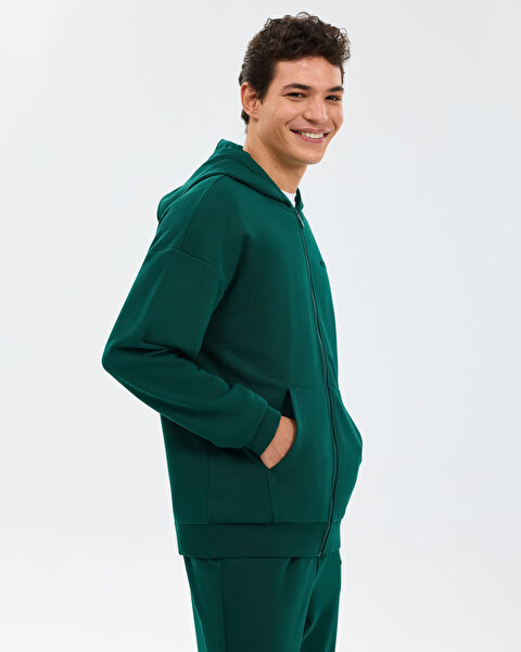 Skechers M Essential Full Zip Hoodie Sweatshirt Erkek Haki Sweatshirt S2610014-4222-1