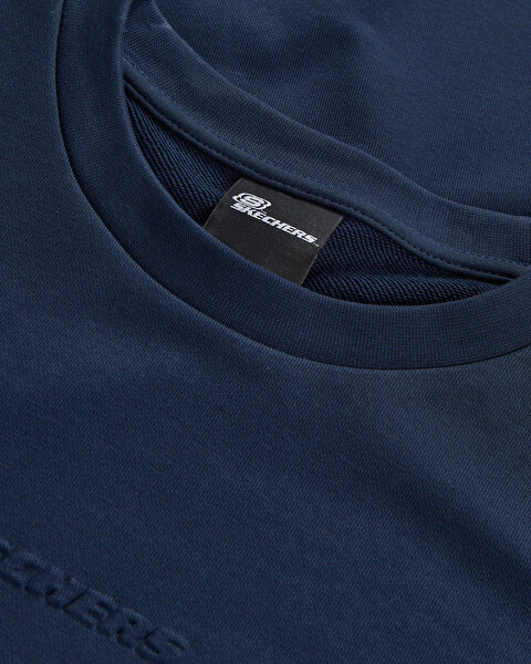 Skechers M Essential Crewneck Sweatshirt Erkek Lacivert Sweatshirt S2610015-0505-4