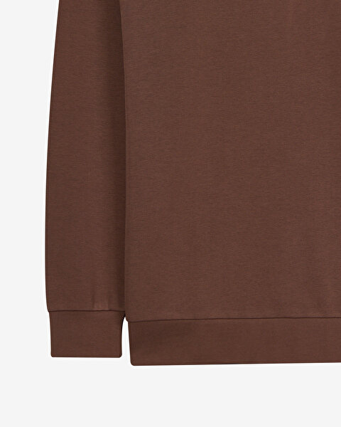 Skechers M Essential Crewneck Sweatshirt Erkek Kahverengi Sweatshirt S2610015-2070-3