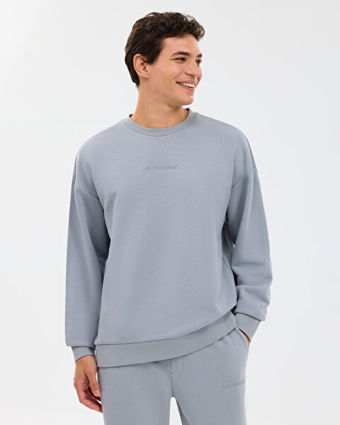 M Essential Crewneck Sweatshirt Erkek Gri Sweatshirt S2610015-4256