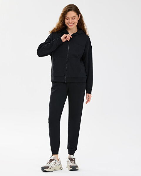 Skechers W Essential Full Zip Sweatshirt Kadın Siyah Sweatshirt S2610016-3817-3