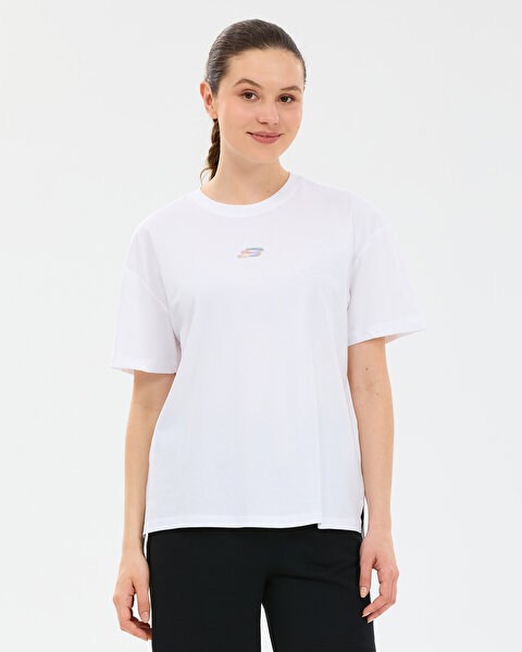 W Graphic T-shirt Short Sleeve T-shirt Kadın Beyaz Tshirt S2610017-2325
