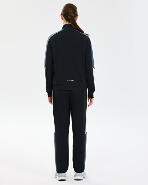 Skechers W Colour Block Track Suit Kadın Siyah Eşofman Takımı S2610027-3817-2