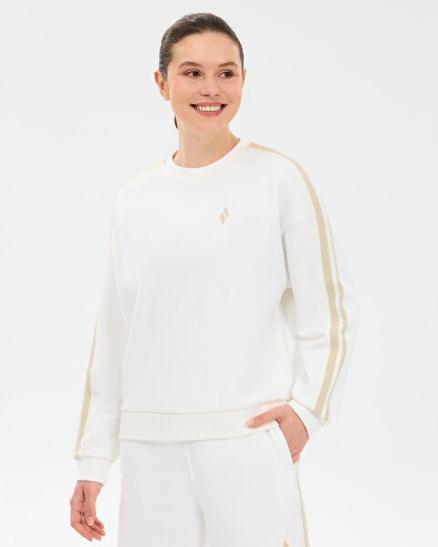 W Lw Fleece Loose Fit Sweatshirt Kadın Beyaz Sweatshirt S2610029-3855