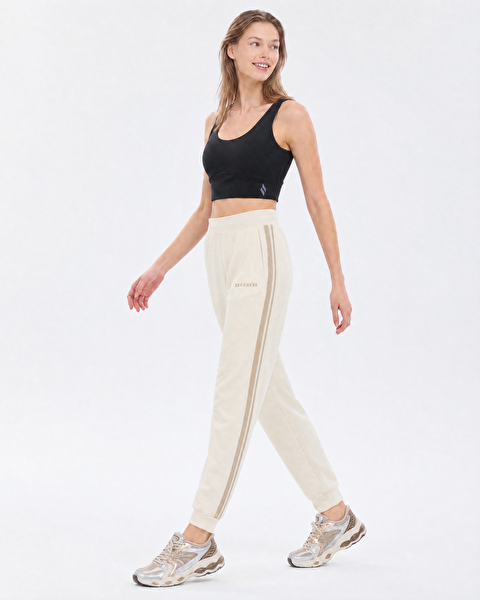 Skechers Skech Sweats  Elevate Jogger Sweatpant Kadın Beyaz Eşofman Altı S2610040-3855-1